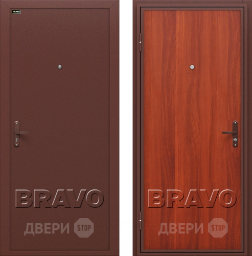Входная металлическая Дверь Bravo Инсайд эконом (Внутреннее открывание) в Пущино