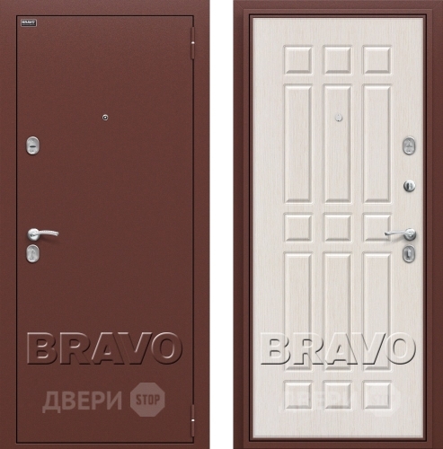 Входная металлическая Дверь Bravo Оптим Старт Белёный Дуб в Пущино