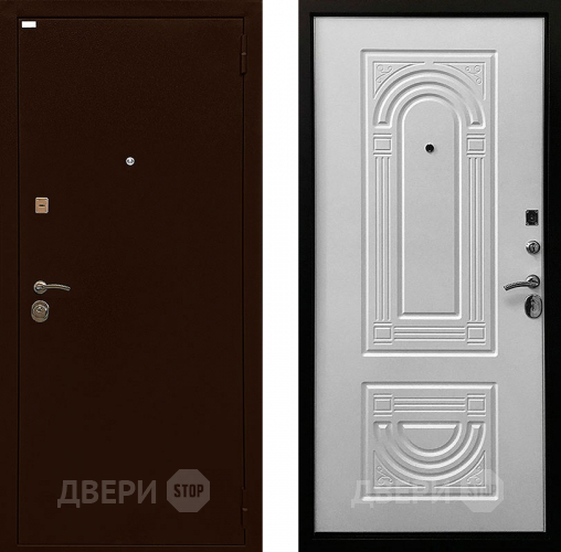 Входная металлическая Дверь Ратибор Оптима 3К Матовый белый в Пущино