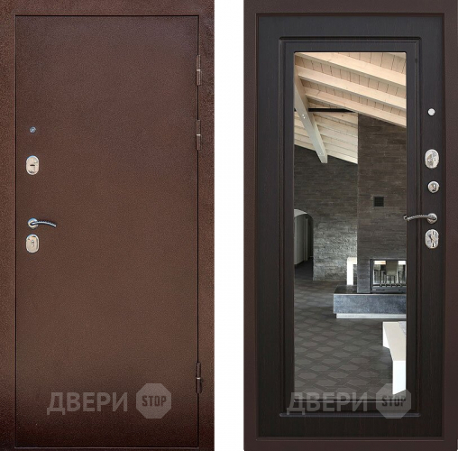 Входная металлическая Дверь Снедо Сити Венге с зеркалом в Пущино
