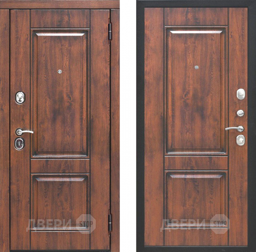 Входная металлическая Дверь Цитадель Вена Винорит Патина Орех грецкий в Пущино