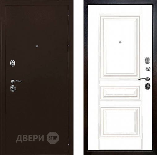 Входная металлическая Дверь Ратибор Троя 3К Белый матовый в Пущино