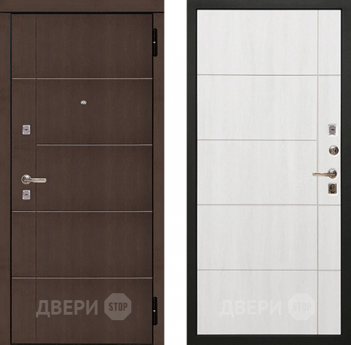 Входная металлическая Дверь Сударь МД-10 Белый ясень в Пущино