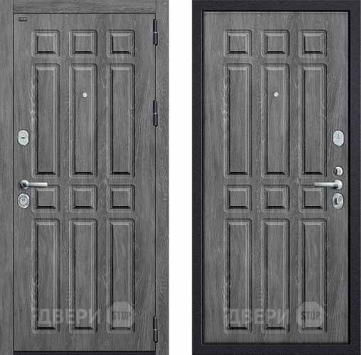 Входная металлическая Дверь Groff P3-315 Серый Дуб в Пущино