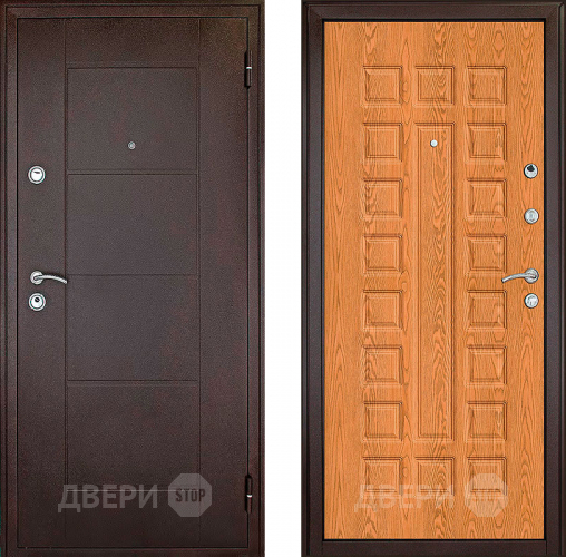 Входная металлическая Дверь Форпост Квадро Дуб золотой в Пущино