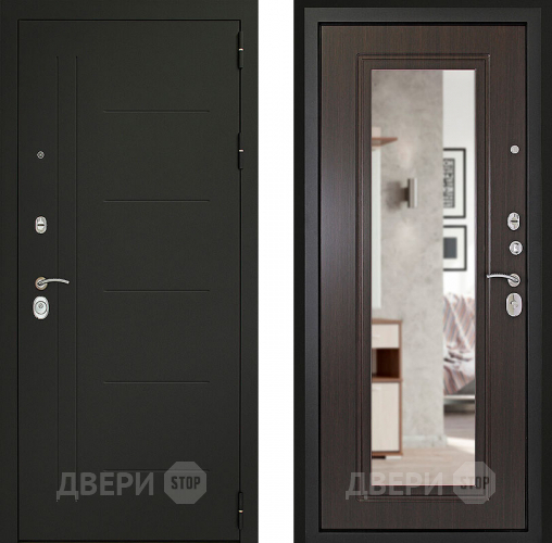 Дверь (Дверной Континент) Сити - Z 3К с зеркалом Венге в Пущино