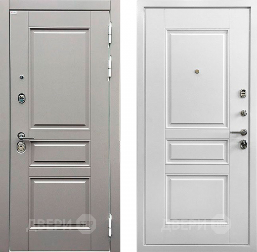 Входная металлическая Дверь Ратибор Лондон 3К Грей софт/Белый софт в Пущино