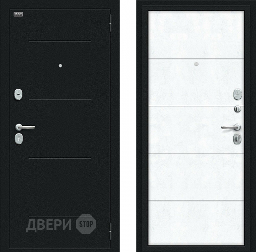 Дверь Bravo Граффити-1 Букле черное/Snow Art в Пущино
