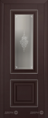 Межкомнатная дверь ProfilDoors 28U темно-коричневый (матовое, кристалл с узором) в Пущино