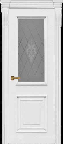 Межкомнатная дверь Диана ПО белая эмаль (мателюкс с фрезеровкой) в Пущино