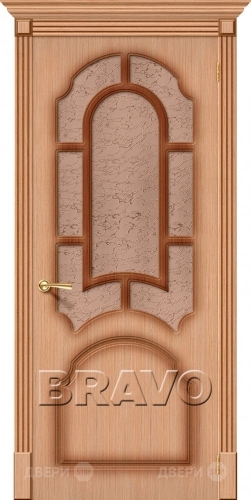 Межкомнатная дверь со стеклом Соната (Дуб) в Пущино