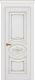 Межкомнатная дверь Дверь Премьер ДГ, белая эмаль, патина золото в Пущино