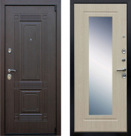 Дверь Йошкар Викинг с зеркалом Белёный  дуб 960х2050 мм