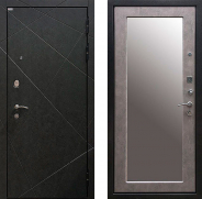 Дверь Ратибор Эстет 3К с зеркалом Бетон светлый 960х2050 мм