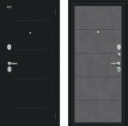 Дверь Bravo Граффити-1 Букле черное/Slate Art 960х2050 мм