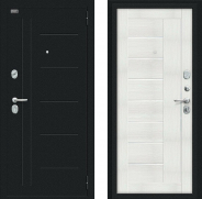 Дверь Bravo Проф Букле черное/Bianco Veralinga 960х2050 мм