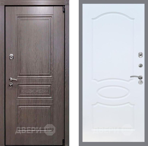 Входная металлическая Дверь Рекс (REX) Пренмиум-S FL-128 Белый ясень в Пущино