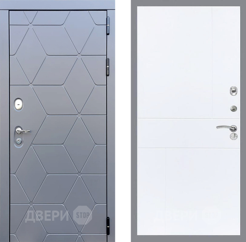 Входная металлическая Дверь Стоп КОСМО ФЛ-290 Силк Сноу в Пущино