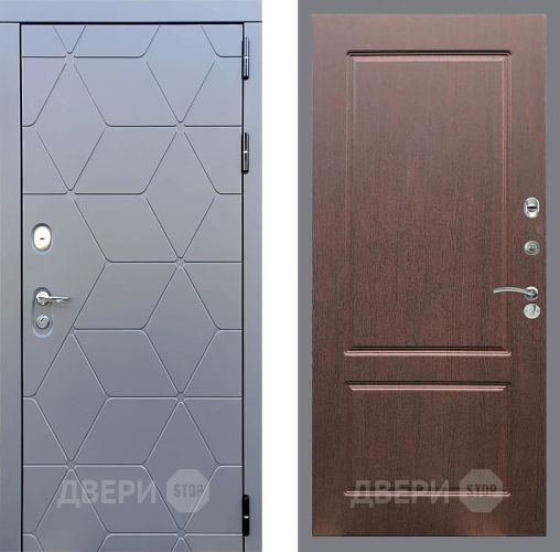 Входная металлическая Дверь Стоп КОСМО ФЛ-117 Орех премиум в Пущино