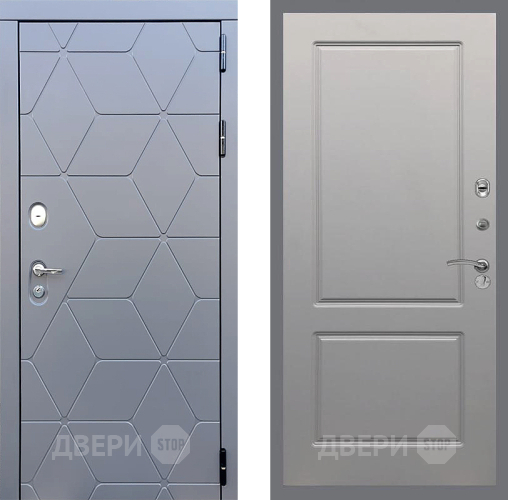 Входная металлическая Дверь Стоп КОСМО ФЛ-117 Грей софт в Пущино