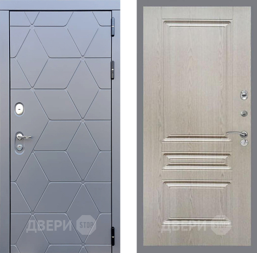 Входная металлическая Дверь Стоп КОСМО ФЛ-243 Беленый дуб в Пущино