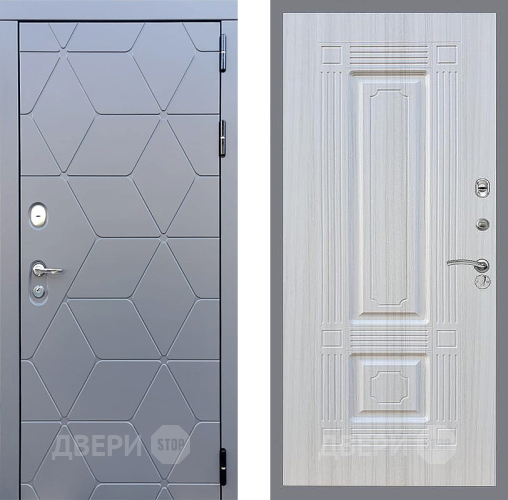 Входная металлическая Дверь Стоп КОСМО ФЛ-2 Сандал белый в Пущино