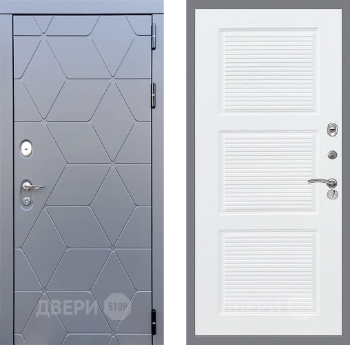 Входная металлическая Дверь Стоп КОСМО ФЛ-1 Силк Сноу в Пущино