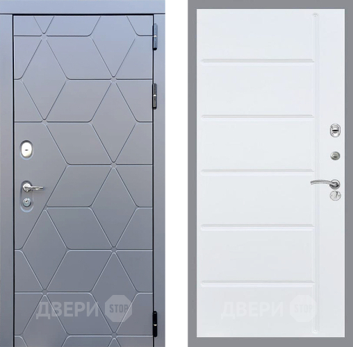 Входная металлическая Дверь Стоп КОСМО ФЛ-102 Белый ясень в Пущино