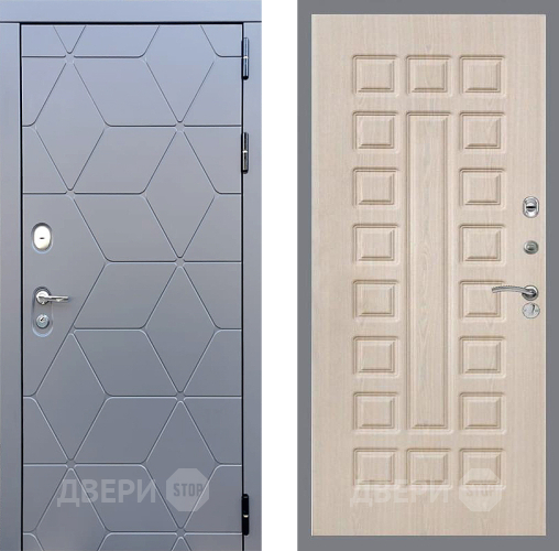 Входная металлическая Дверь Стоп КОСМО ФЛ-183 Беленый дуб в Пущино