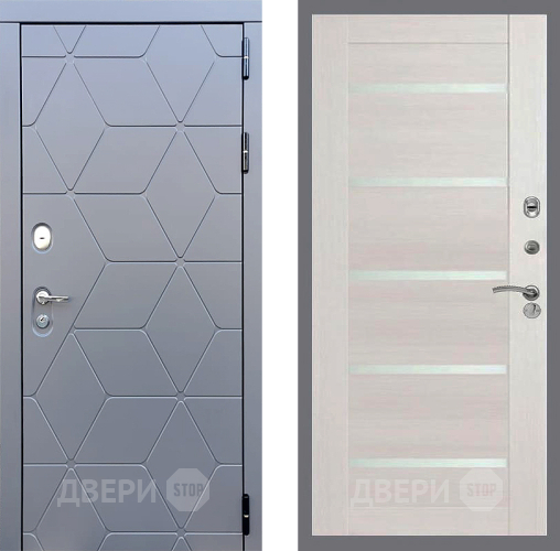 Входная металлическая Дверь Стоп КОСМО СБ-14 Лиственница беж в Пущино