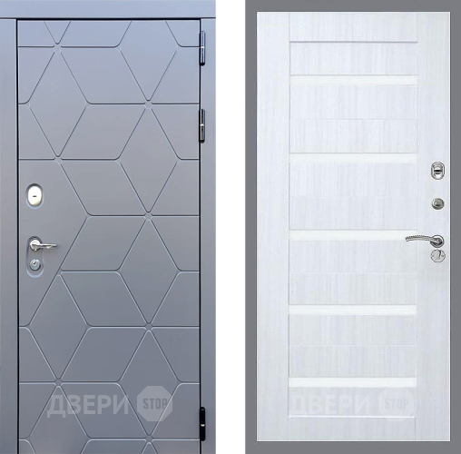 Входная металлическая Дверь Стоп КОСМО СБ-14 Сандал белый в Пущино