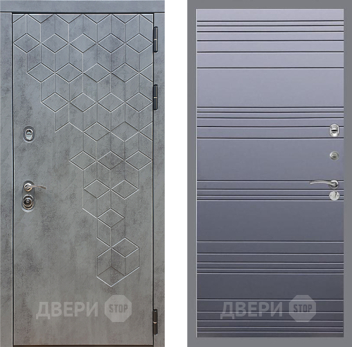 Входная металлическая Дверь Стоп БЕТОН Лайн Силк титан в Пущино