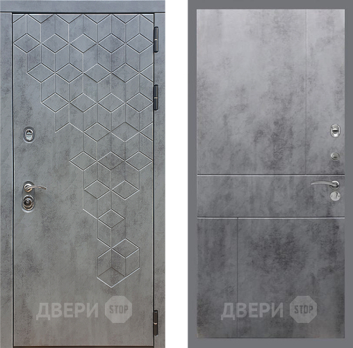 Входная металлическая Дверь Стоп БЕТОН ФЛ-290 Бетон темный в Пущино