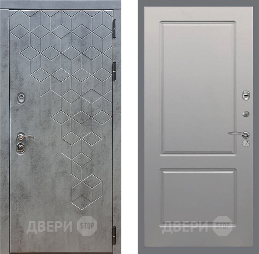 Входная металлическая Дверь Стоп БЕТОН ФЛ-117 Грей софт в Пущино