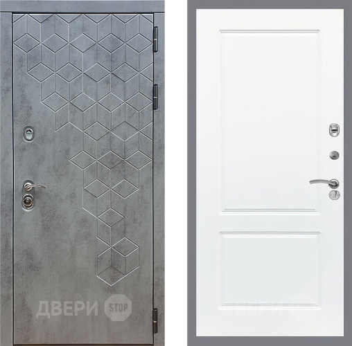 Входная металлическая Дверь Стоп БЕТОН ФЛ-117 Силк Сноу в Пущино