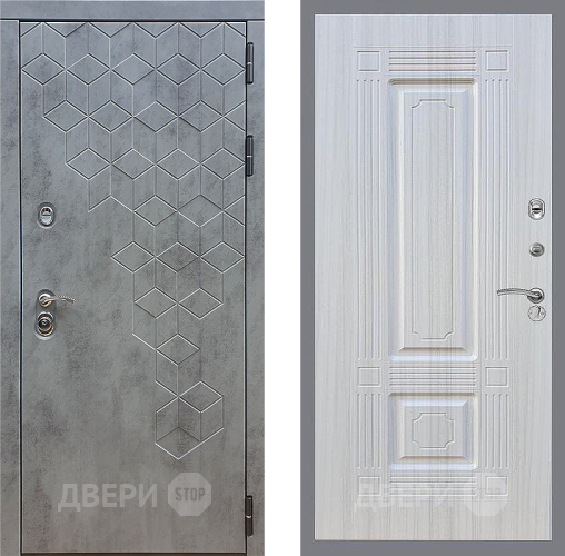 Входная металлическая Дверь Стоп БЕТОН ФЛ-2 Сандал белый в Пущино