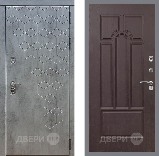 Входная металлическая Дверь Стоп БЕТОН ФЛ-58 Венге в Пущино
