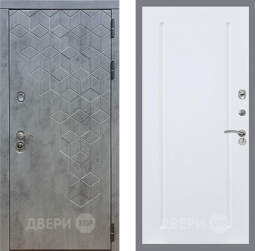 Входная металлическая Дверь Стоп БЕТОН ФЛ-68 Силк Сноу в Пущино
