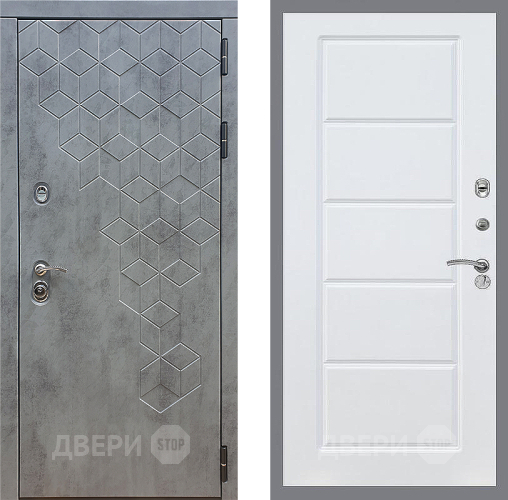 Входная металлическая Дверь Стоп БЕТОН ФЛ-39 Силк Сноу в Пущино