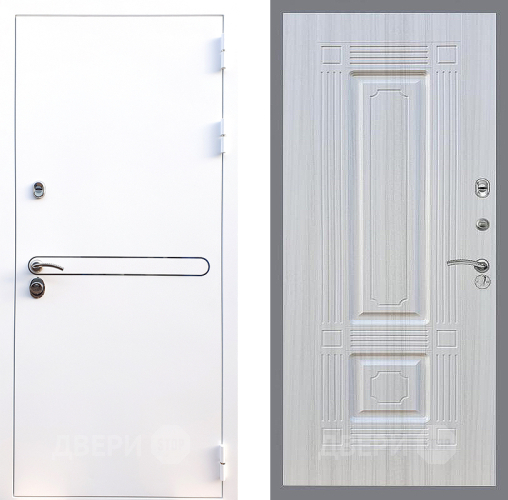 Входная металлическая Дверь Стоп Лайн Вайт ФЛ-2 Сандал белый в Пущино