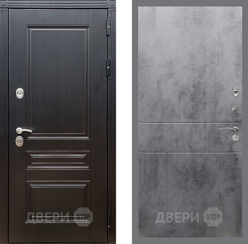 Входная металлическая Дверь Стоп МЕГАПОЛИС ФЛ-290 Бетон темный в Пущино