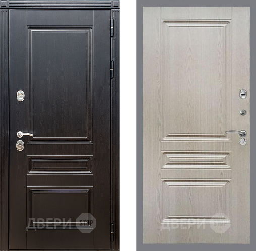 Входная металлическая Дверь Стоп МЕГАПОЛИС ФЛ-243 Беленый дуб в Пущино