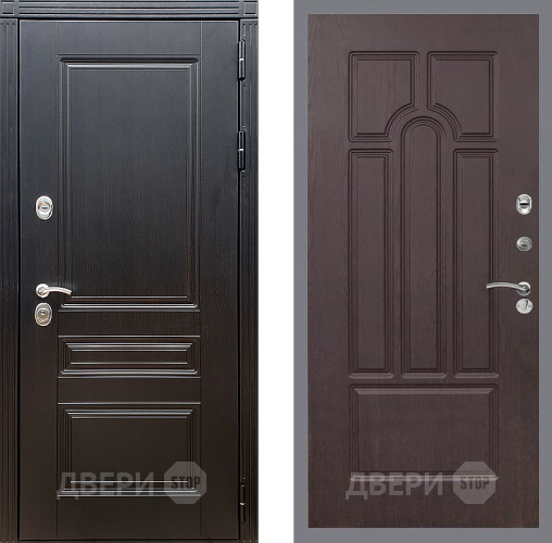 Входная металлическая Дверь Стоп МЕГАПОЛИС ФЛ-58 Венге в Пущино
