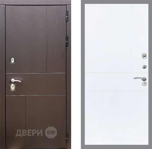 Входная металлическая Дверь Стоп УРБАН ФЛ-290 Силк Сноу в Пущино