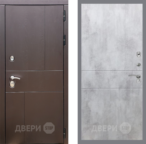 Входная металлическая Дверь Стоп УРБАН ФЛ-290 Бетон светлый в Пущино