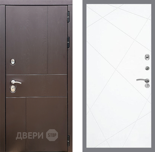 Входная металлическая Дверь Стоп УРБАН ФЛ-291 Силк Сноу в Пущино
