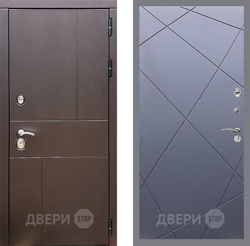 Входная металлическая Дверь Стоп УРБАН ФЛ-291 Силк титан в Пущино