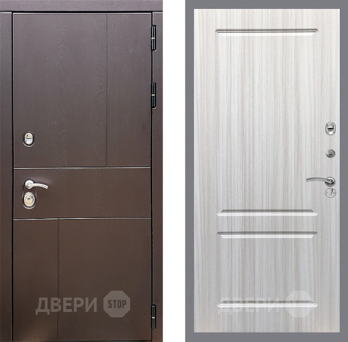 Входная металлическая Дверь Стоп УРБАН ФЛ-117 Сандал белый в Пущино