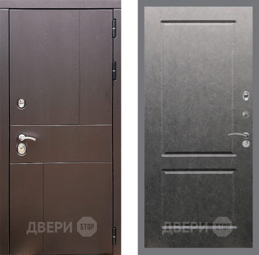 Входная металлическая Дверь Стоп УРБАН ФЛ-117 Штукатурка графит в Пущино