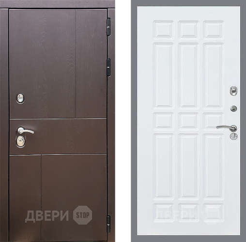 Входная металлическая Дверь Стоп УРБАН ФЛ-33 Силк Сноу в Пущино
